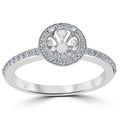 1/3ct Diamond Engagement Ring Semi Mount 14K White Gold Size Selectable