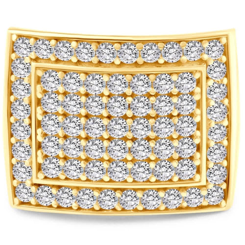 3Ct Men's Diamond Ring in 10k Gold Lab Grown