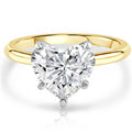 3Ct 14k Gold Certified Lab Grown Heart Cut Diamond Engagement Ring Size: 6.5