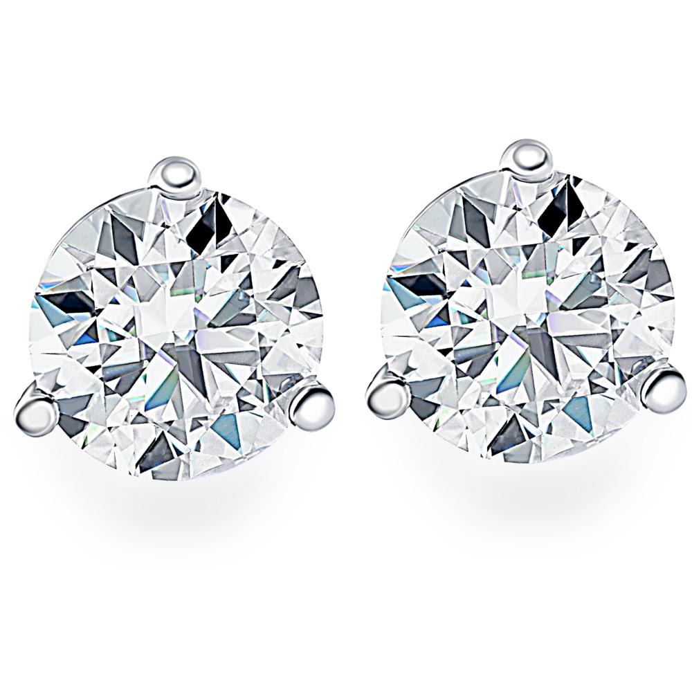 .25Ct Round Brilliant Cut Natural Quality VS2-SI1 Diamond Stud Earrings in 14K Gold Martini Setting