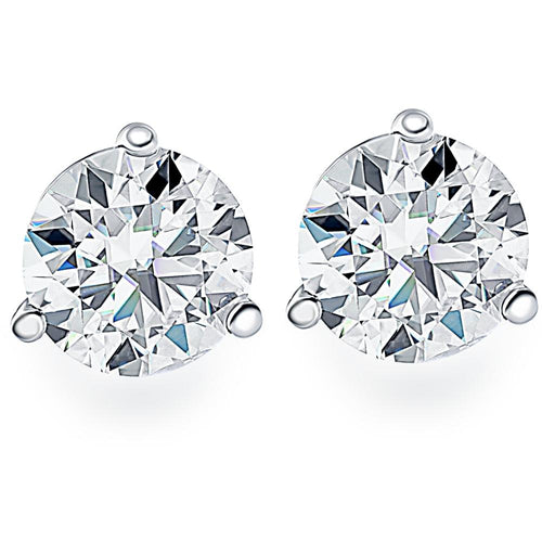 .25Ct Round Brilliant Cut Natural Quality VS2-SI1 Diamond Stud Earrings in 14K Gold Martini Setting