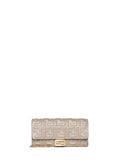 Fendi Women Taupe Nappa Leather Wallet
