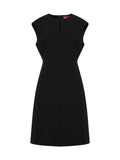 Max Mara Studio Women Black Cady Mstgiunto Short Princess-Line Dress