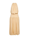 Toteme Women Champagne Fluid Viscose Gathered Midi Dress<Br/>