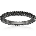 1 1/2ct Treated Black Diamond Eternity Ring 14K Black Gold Size Selectable