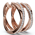 1/2Ct Diamond Hoops 1" Tall 10k Gold Lab Grown EF/VS