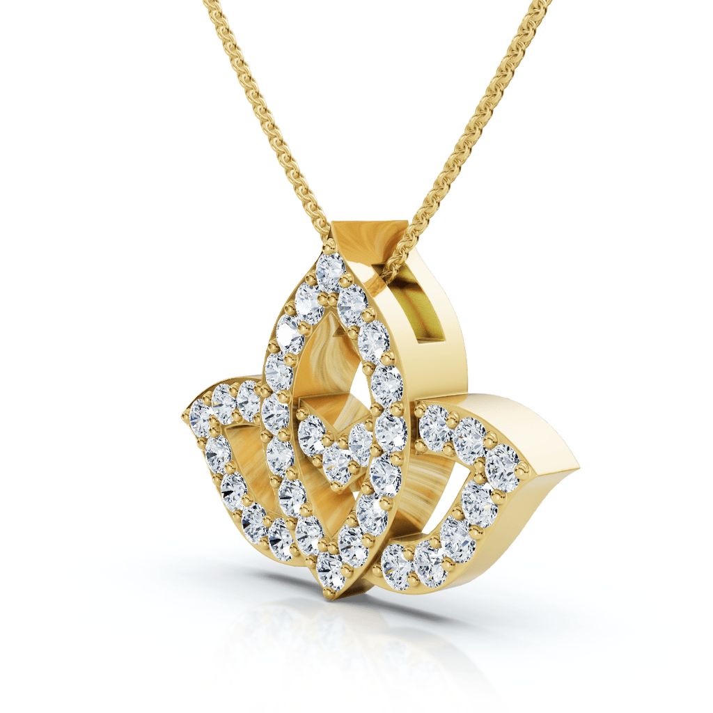 1Ct Beverly Diamond Halo Bezel Pendant 14k Gold 18" Necklace Lab Grown