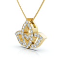 1Ct Beverly Diamond Halo Bezel Pendant 14k Gold 18" Necklace Lab Grown