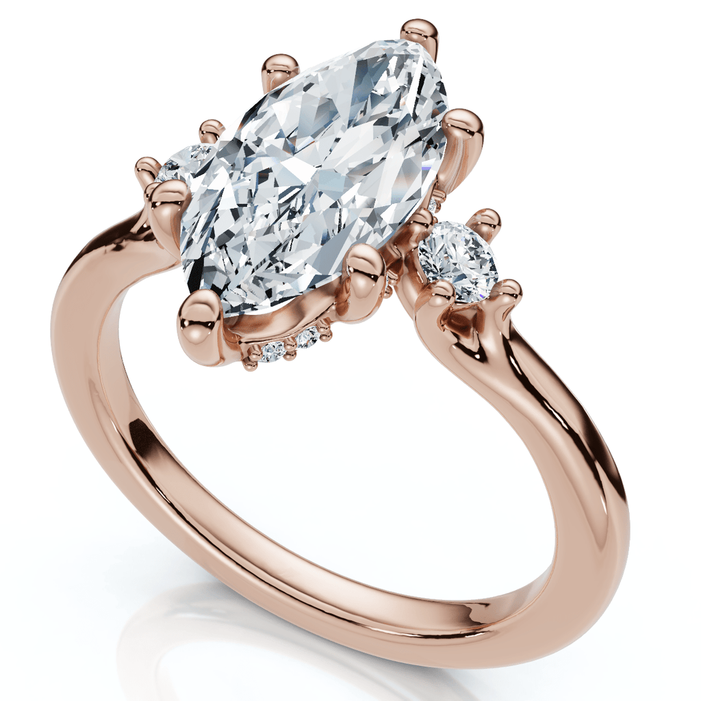 Certified 2.15Ct Marquise Diamond Engagement Ring 14k Gold or Platinum Lab Grown