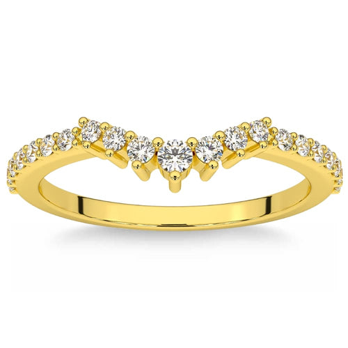 1/3Ct Round Cut Wedding Ring Anniversary Band 14k Gold Lab Grown