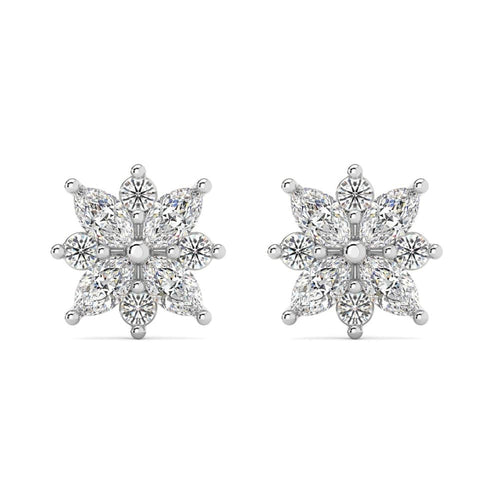 1/2Ct Marquise Star Diamond Earrings 14k Gold Earrings Lab Grown