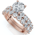 2 1/2Ct Celeste Diamond Engagement Ring Set 10K Gold Lab Grown