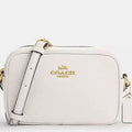 NWT Coach Leather Mini Jamie Camera Crossbody Bag Chalk/Gold