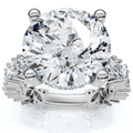 Certified 6.78Ct Round Cut Diamond Engagement Ring 14k White Gold Lab Grown Size: 7