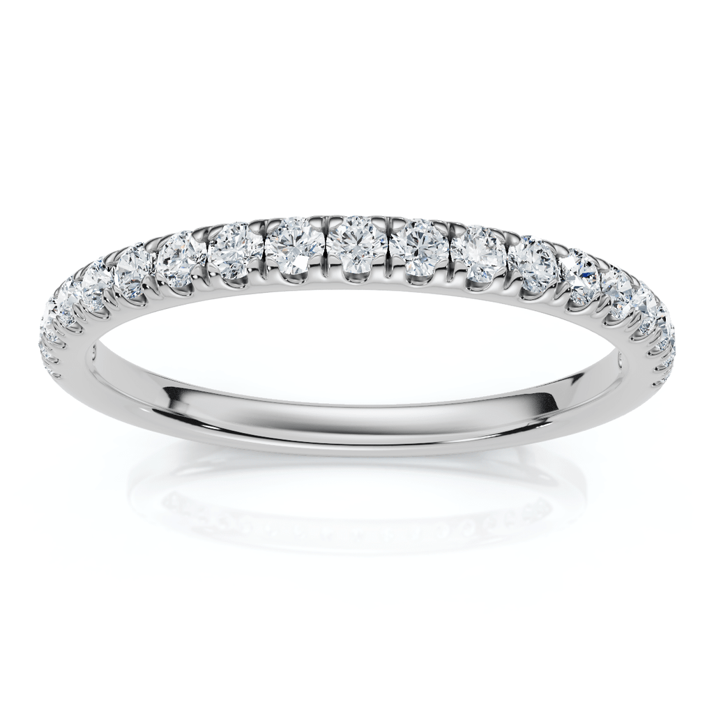 1/4Ct Pave Diamond Wedding Ring 14k Gold or Platinum Anniversary Band Lab Grown
