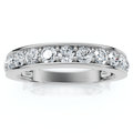 4/10Ct Channel & Prong Set Half Eternity Wedding Band 14k Gold Lab Grown