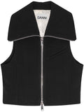 Ganni Women Zipped Vest
