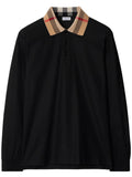 Burberry Men Check Collar Cotton Polo Shirt