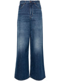 Chloé Women Cotton Wide-Leg Denim Jeans