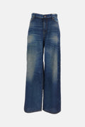 Golden Goose Women Peggy Pant Archive Denime Print
