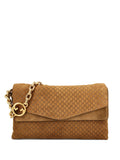 Gucci Women Gg Chain Suede Leather Shoulder Bag