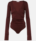 Max Mara Women Nigella Draped Wool Bodysuit