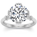 Certified 6.10Ct Round Diamond Platinum Engagement Ring Lab Grown Size: 7