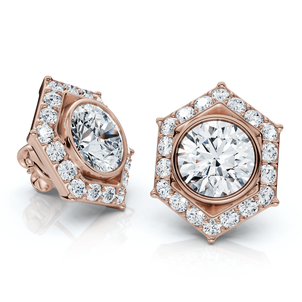 2 1/2Ct Sally Diamond Earrings 14k Gold Lab Grown