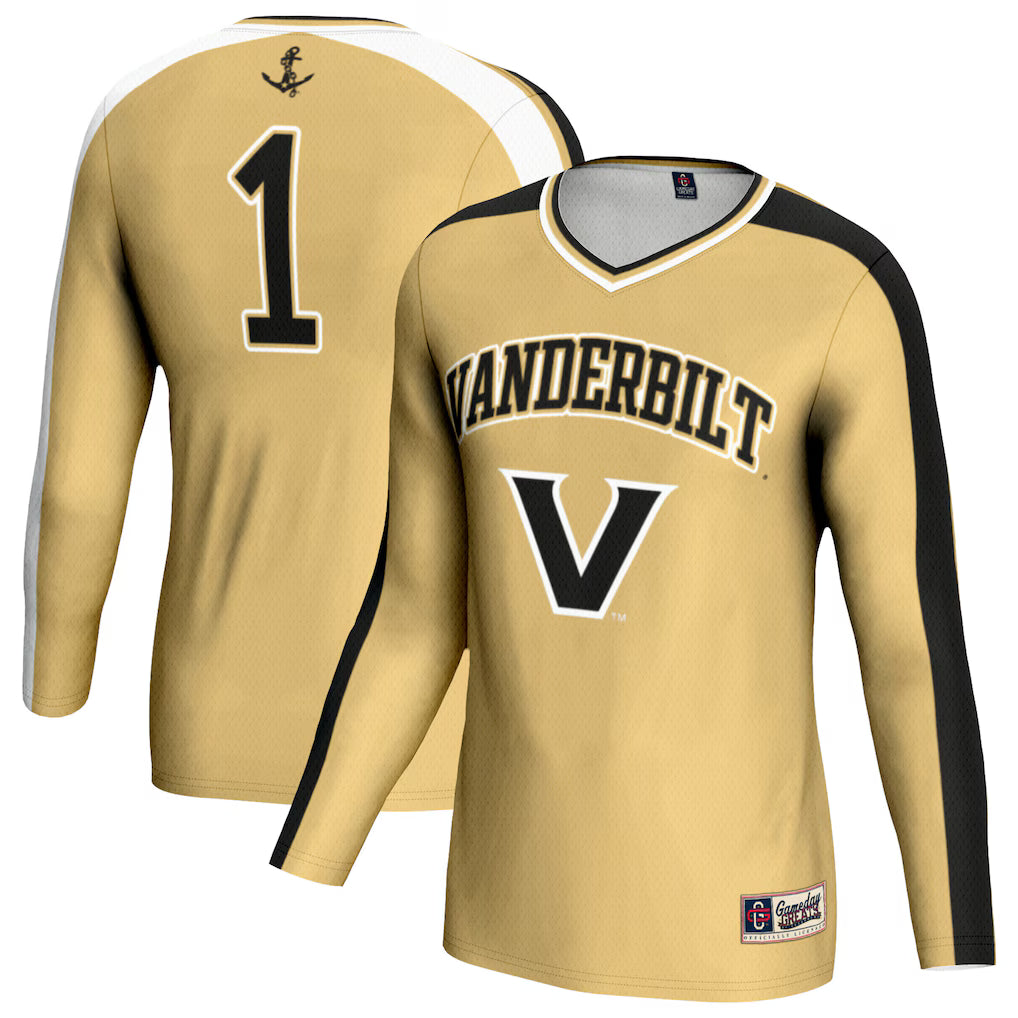 Vanderbilt Commodores GameDay Greats Volleyball Lightweight Fashion Jersey - Gold