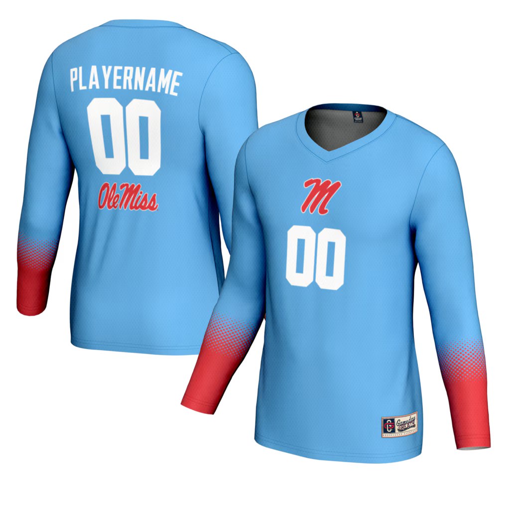 Ole Miss Rebels GameDay Greats  NIL Pick-A-Player Lightweight Volleyball Jersey - Powder Blue