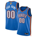 Oklahoma City Thunder Finals Patch Custom Swingman Jersey - Blue - Icon Edition