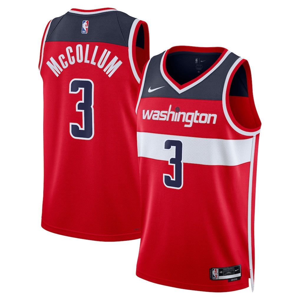 CJ McCollum Washington Wizards Swingman Player Jersey - Icon Edition - Red