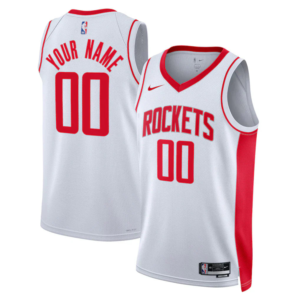 Houston Rockets Swingman Custom Jersey White - Association Edition