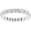 1 1/2Ct Natural Diamond Certified Eternity Ring Wedding 14k White Gold Size 4 Size: 4