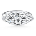 6Ct White Gold Certified Lab Grown Marquise Diamond East West Engagement Ring Size: 7