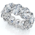 12Ct Oval Diamond Eternity Ring 14k Gold or Platinum Wedding Band Lab Grown