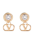 Valentino Garavani Women Vlogo Signature Metal And Swarovski Crystals Earrings