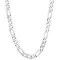 Men's Classic Figaro 14k Gold (86gram) or Platinum (161gram) 8mm Link Chain Necklace 27"