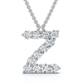 1Ct Diamond Initial "Z" Pendant 14k Gold 18" Necklace Lab Grown 5/8" Tall
