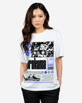 Dystopia Cyborg Design Oversized T-Shirt