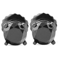 1 TCW 14k Black Gold Round Black Diamond Screw Back Studs Earrings