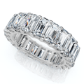 6Ct Emerald Cut Diamond Eternity Ring 14k Gold or Platinum Lab Grown