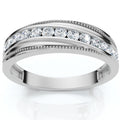 1/2Ct Men's Diamond Wedding Anniversary Ring 10k Gold Lab Grown Channel Set