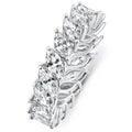 4 Ct Marquise Cut Designer Diamond Eternity Wedding Ring 14k Gold Lab Grown
