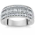 1Ct Men's Diamond Wedding Anniversary Ring 10k Gold Lab Grown