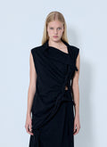 Yohji Yamamoto Women High Twisted French Terry Braided Top