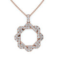 1Ct Intertwined Circle Diamond Pendant Women's Gold Necklace Lab Grown
